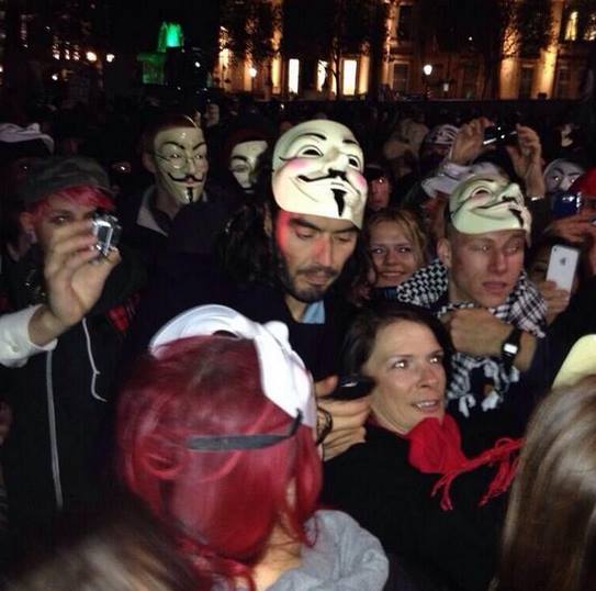 Russell Brand | V for Vendetta | Protest | Smartphone