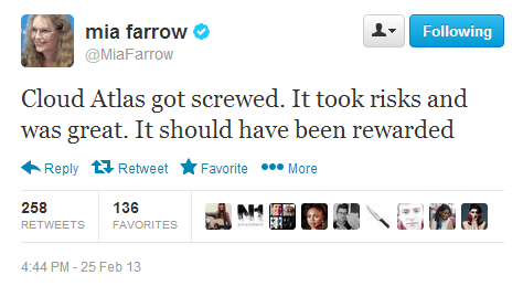 Mia Farrow | Cloud Atlas