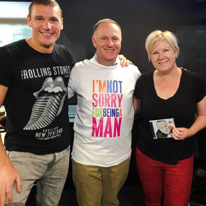 John Key not sorry for being a man t-shirt